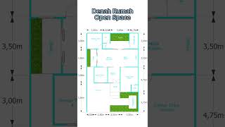 Denah Rumah Ukuran 10x15 Meter Open Space #denahrumah #rumah #desianrumah