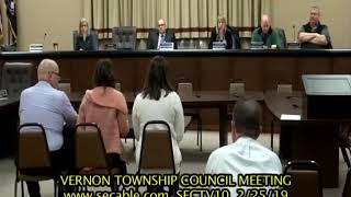 Vernon Township Council 2 25 19 Part 2