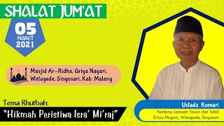 KHUTBAH JUMAT: HIKMAH PERISTIWA ISRA' MI'RAJ, Ustadz Komari, 05.03.2021