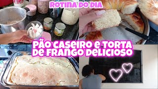 ROTINA DE DONA DE CASA ALMOÇO DELICIOSO, FIZ TORTA DE FRANGO MARAVILHOSA / ROTINA DO DIA 💕