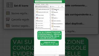 Evidenzia i duplicati con questo shortcut 🚀#excelformula #exceltips #exceltutorial #exceltricks