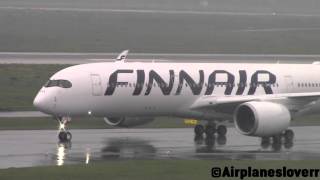 FINNAIR Airbus A350-900XWB[OH-LWA] at DÜSSELDORF Airport for the First Time | 14.10.2015