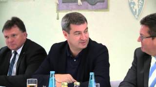 Pressekonferenz Dr. Markus Söder zur Behördenverlagerung in Kaufbeuren 03072015