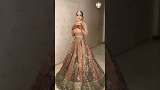 #shorts/glowy smokey dewy Makeup with heavy bridal lehenga Indian wedding makeup look by parul garg