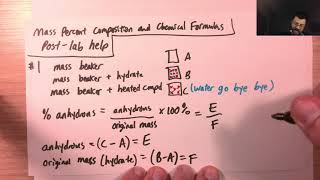 Mass Percent Composition and Chemical Formulas - Postlab Quiz Help