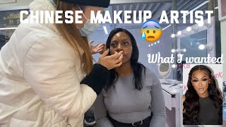 BLACK GIRL GETS MAKEUP DONE IN CHINA 🇨🇳 || Not what I expected😩 || 中文字幕