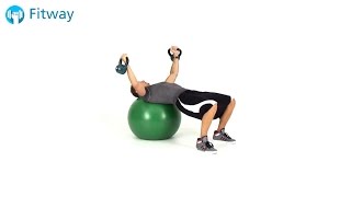 How To Do: Stability Ball Fly - Kettlebell Incline | Chest Workout Exercise