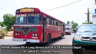 Ashok Leyland BS-4 Long Sensor Bus of SLTB Vavuniya Depot Operating on Jaffna 87 Colombo Route