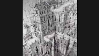 Amazing Art building design draw by hand || building structure design by hand, the drawing  men