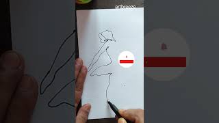 how to draw a ballerina in one line #sketch #artstyle #arttechnique #drawing #dance @artbreeze