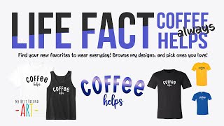 CRICUT + HEAT PRESS - COFFEE HELPS - MAKING OF A METALLIC IRON-IN VINYL SHIRT