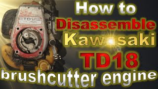 How to disassemble Kawasaki TD18 brushcutter engine