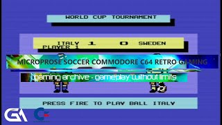 Commodore C64 MICROPROSE SOCCER  1988 Retro Gameplay Teaser Arcade Retro Gaming Vintage Gameplay