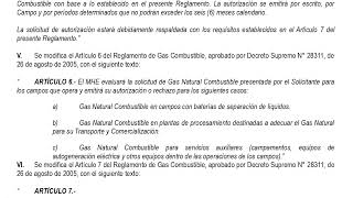 DECRETO SUPREMO N° 4935 - Realizar modificaciones al Reglamento de Gas Combustible