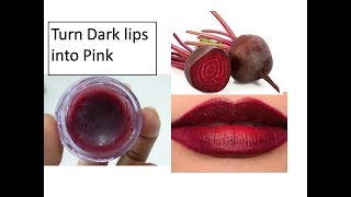 Turn dark lips into pink naturally | DIY lip Stain | Starnaturalbeauties