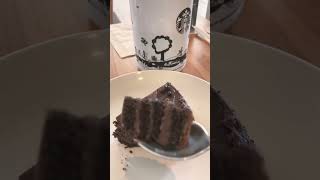 Dark Chocolate Cake Starbucks #mukbang #asmr