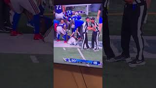 Daniel jones is terrible. Malik Nabers out with a concussion due to this play #nygiants