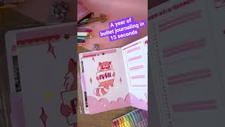 A whole year of cover pages in 15 seconds #bulletjournal #bujoideas #bulletjournaling