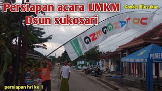 Persiapan acara Dusun sukosari UMKM