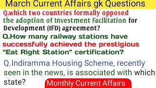 March 2024 Current Affairs gk||Current Affairs gk||Monthly Current Affairs gk