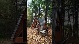 Fall Evenings at an Off Grid Cabin #offgrid #offgridliving #cabininthewoods #autumn