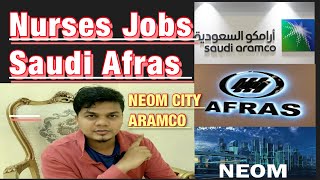 Nurse job in Afras Saudi | Nurses Requirment in Neom city Aramco Saudi #Nursejobs