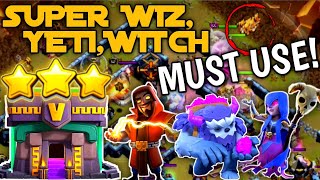 SUPER WIZARD+YETI+WITCH TH14 ATTACK STRATEGY 2021 | BEST GROUND ATTACK | CLAN WAR | Clash of Clans