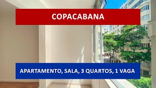 AP1197 - COPACABANA, R. República do Peru, lindo apartamento, sala, 3 quartos, 1 garagem