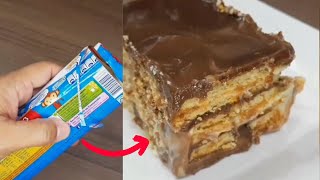 Como Fazer Receita de Pavê de Biscoito Passatempo Idéia de sobremesa rápida e fácil