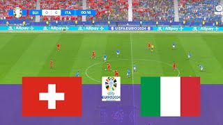 SWITZERLAND vs ITALY - UEFA EURO 2024 | Full Match All Goals | FC 24 Gameplay