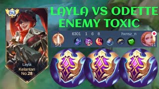 LAYLA VS ODETTE❗BUILD ONE SHOT ENEMY DELETE! enemy toxic | build top 1 global Layla