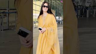 Katrina Kaif Looking Gorgeous In Yellow Salwar At Mumbai Airport