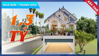 Tham Khảo Mẫu Biệt Thự 2 Tầng Mái Thái Đẹp Độc Đáo Xây Thô 1,3 TỶ Tại Huyện Nga Sơn Tỉnh Thanh Hóa