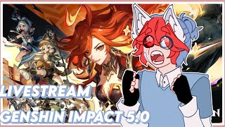 Playing Genshin Impact 5.0 ! Livestream (Pulling for Mualani)