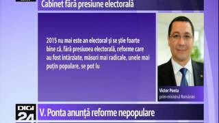 Victor Ponta anunță măsuri nepopulare- „2015 nu mai este an electoral” ( HD )