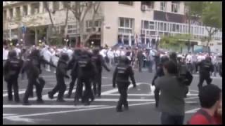 Hooligan riot before Real vs. Legia (Real Madrid - Legia Warszawa)