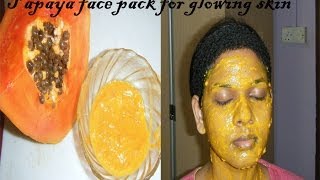 Papaya face pack for glowing skin