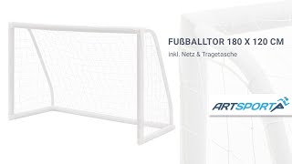 Mini Fußballtor 180x120 cm mit Netz, Erdanker & Tragetasche ARTSPORT