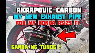 AKRAPOVIC CARBON EXHAUST PIPE for my HONDA RS125 FI | I-SOUNDCHECK NATIN | COMPARING EXOS R6