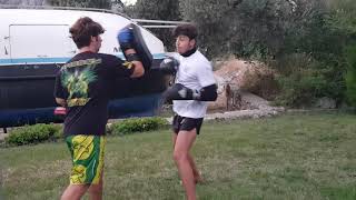 Muay thai Pad work