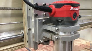 Homemade CNC router - Easy tram router mount!