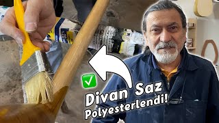 POLYESTER İŞLEMİ BİTTİ! | Baştan Sona Saz Yapımı ( 12 ) #yapraksazevi