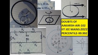 ROTATION +CURRENT+EMI+COM+GEOMETRICAL DOUBTS OF AAKARSH-AIR -102(IIT JEE MAINS-2022) BY RKH SIR