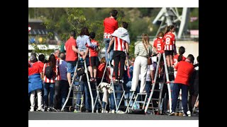 Las aficiones de Barakaldo y Erandio con la Gabarra.