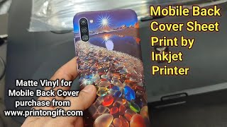 Mobile back cover sheet print by inkjet printer|matte vinyl for mobile back cover @KHANTALKS