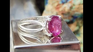 Natural Treated Heated filled Ruby on Sterling Silver 925 Ring