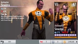 Injustice iOS | SINESTRO ANTIMATTER REVIEW!