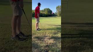 Pin Seeking Chip Shot Takes A Bad Turn #golf #golfswing #golfer