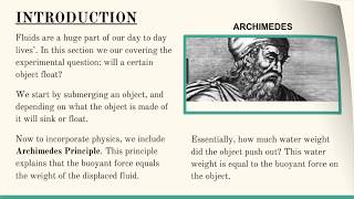 Physics Project 2: Archimedes' Principle