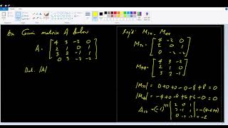 Co factor Expansion Method